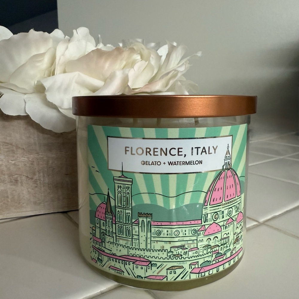 New Ulta Beauty Florence Italy Gelato & Watermelon 3 Wick Candle
